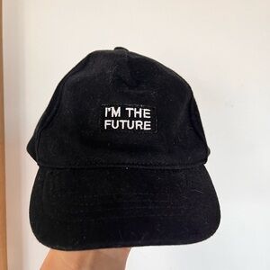 3-6 months baby Black Cap with 'I'm The Future' Embroidery